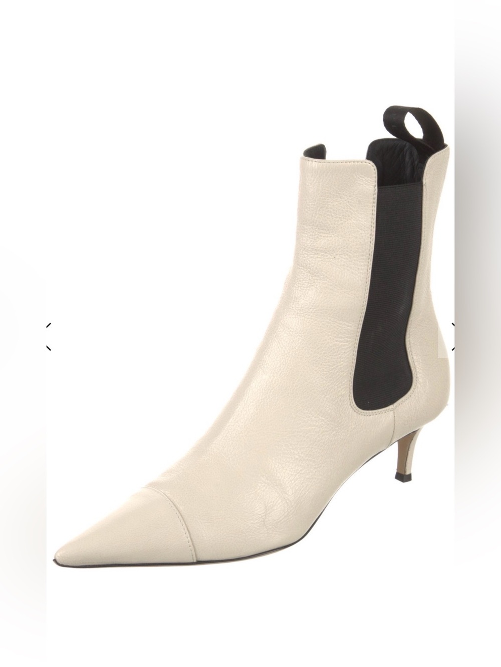 Giuseppe Zanotti Leather Colorblock Pattern Chelsea boots Cream Pointed-Toe